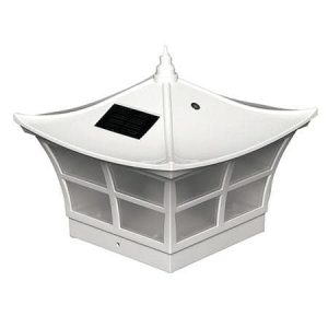 Lighteme Solar Fence Cap Light - White