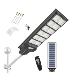 Lighteme 1000W Solar Street Light Motion Sensor. 80000LM IP65 Waterproof with Remote Control
