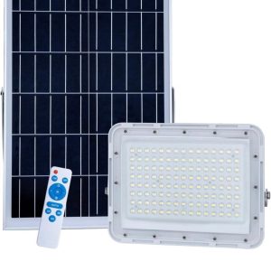 Lighteme 300W LED Solar Flood Lights.24000LM Street Flood Light Waterproof with Remote Control