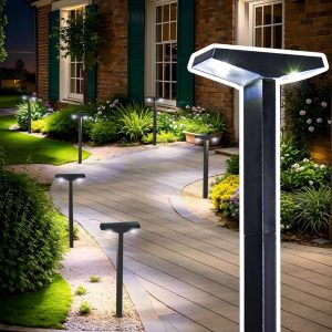 Lighteme Solar Modern Pathway Lights. 6 Pack -15 Lumen