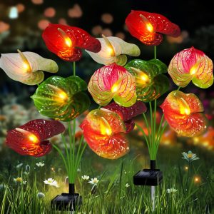 Lighteme Plant Solar Flowers Lights 2 Pack-16 Flowers