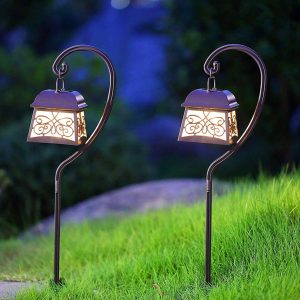 Lighteme 22 Inch Hanging Solar Lights Multipurpose Shepherd Hook 4-Pack