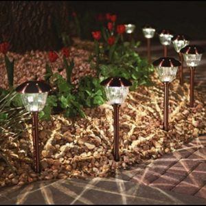 Lighteme LED Solar Pathway Lights New Model . 8-pack Powered