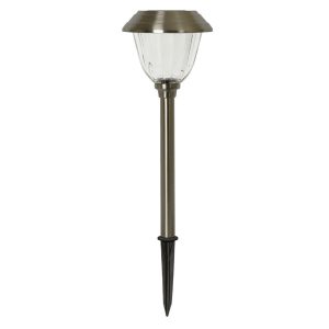 Lighteme 8 Piece LED Solar Path Lights 14 Lumen - Stainless Steel ( Silver )