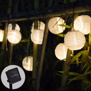 Lighteme 27Ft Solar Lamp Lantern Led Solar Garden Light Garland -10 Bulbs