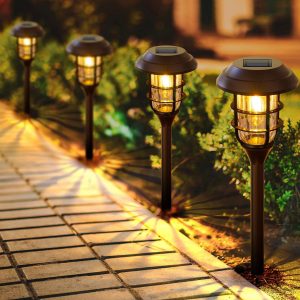 Lighteme Solar Pathway Lights Outdoor 8 Pack
