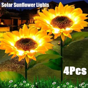 Lighteme Solar Sunflower Lights (4 Pack)