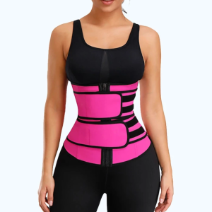 Lighteme Premium Waist Trainer - Double Compression Velcro Straps and Supportive Zipper!