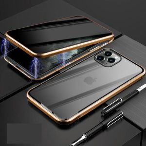 Lighteme Iphone Case Anti-Peeping Privacy Magnetic Adsorption Two Side Tempered Glass