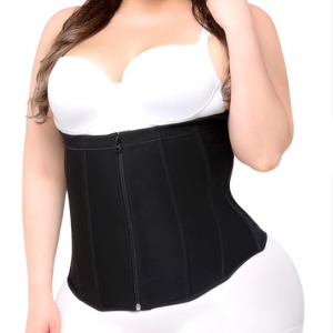 Lighteme Plus Size Clip & Zip Waist Trainer - 3 Hook & Zippered Body Shaper!