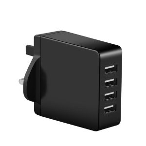 Lighteme 4 Ports USB Wall Charger Built in Smart IC 5V / 7.2 Amps for Smartphones and Tablets