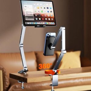 Lighteme Adjustable Bed Tablet Stand for 4-12.9 inch Mobile Phones & Tablets