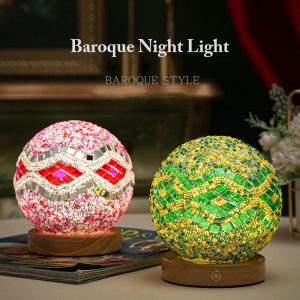 Lighteme Bohemian Style Creative Rechargeable Glass Table Lamp