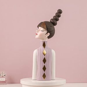 Lighteme Braid Girl Resin Decoration