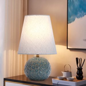 Lighteme Carved Flower Ceramic Table Lamp