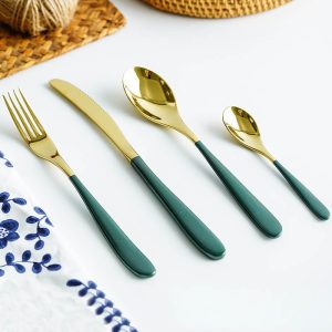 Lighteme Classic Simple Stainless Steel Flatware 4Pcs Set