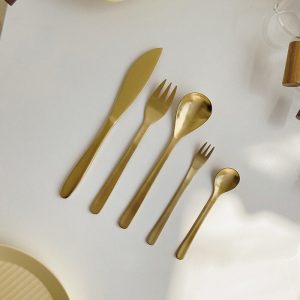 Lighteme Classic Simple Stainless Steel Flatware 5Pcs Set