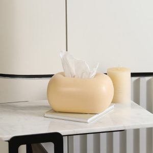 Lighteme Cream Ceramic Tissue Box