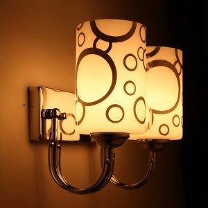 Lighteme Double Headed Bubble Pattern Glass Wall Lamp
