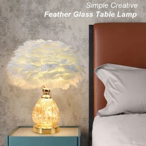 Lighteme Feather Glass Table Lamp