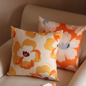 Lighteme Flower Pattern Throw Pillow Cover