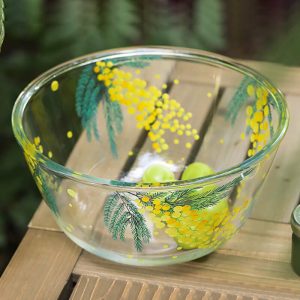 Lighteme Mimosa Printed Glass Bowl