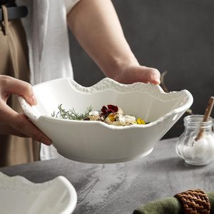 Lighteme Notch Design Ceramic Bowl