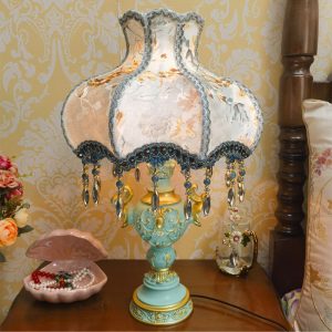 Lighteme Blue Creative Luxury Bedroom Bedside Lamp