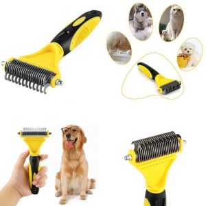 Lighteme Professional Stainless Double-sided Pet Comb Brush