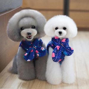 Lighteme Scarf And Waistcoat Polar Fleece Dog Coat (2 Types & 5 Sizes)