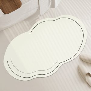 Lighteme Solid Color Cloud Diatom Mud Bath Mat