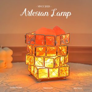 Lighteme Square Salt Stone Crystal Lamp