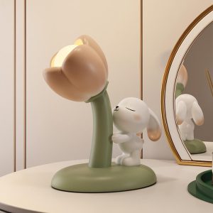Lighteme Tulip Flowers Bunny Table Lamp