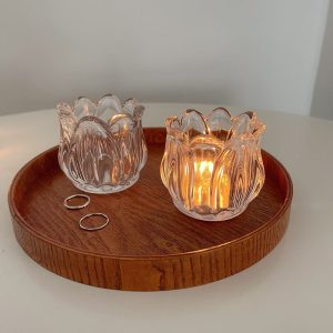 Lighteme Tulip Glass Candle Holder