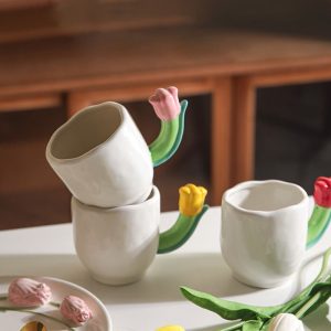 Lighteme Tulip Handle Ceramic mug