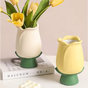 Lighteme Tulip Shaped Ceramic Vase