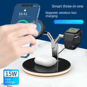 Lighteme Magnetic Mobile Phone 3 in 1 Wireless Charger